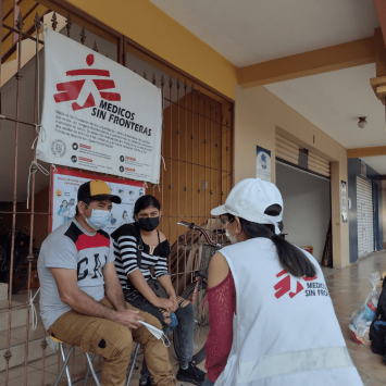 El equipo de salud mental de MSF en Tecún Uman, Guatemala