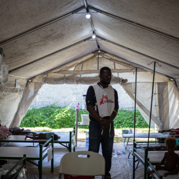 Centro de Tratamiento del Cólera de MSF en Haití