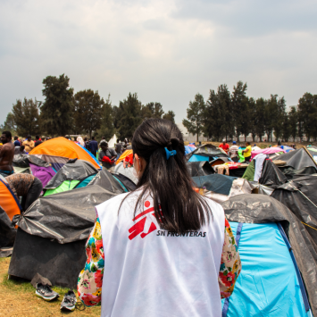 Médicos Sin Fronteras en un albergue de personas migrantes en Tláhuac, Ciudad de México