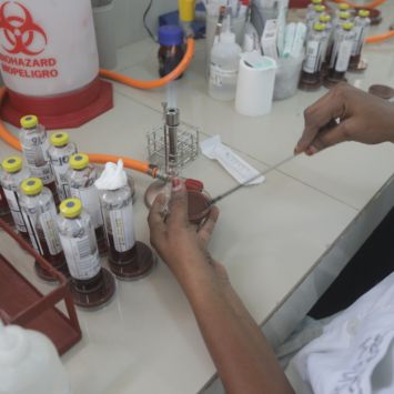 n técnico de laboratorio de MSF de bacteriología en CSREF Koutiala, Mali.