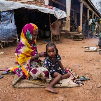Amina, displaced in Elevage
