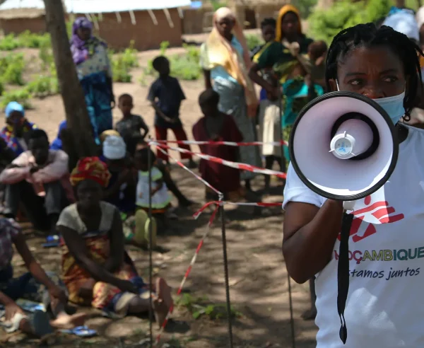 Inmaculada, de 48 años, de Muidumbe, trabaja como promotora de salud para MSF en el proyecto Mueda, en la provincia norteña de Cabo Delgado.
