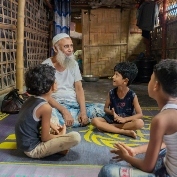 Mohamed Hussein y su familia.