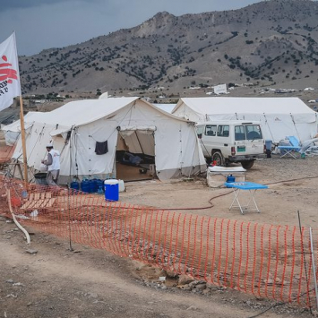 Instalacion temporal de MSF en Bermal, Afganistán. 2022