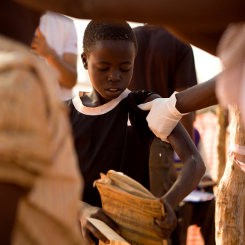 Measles vaccination campaign in Yida refugees camp