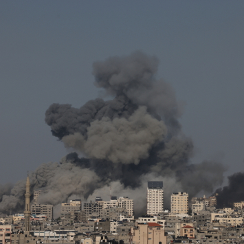 Bombardeos sobre la Franja de Gaza.