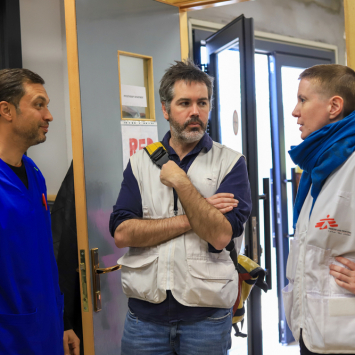 Marzo de 2020. Visita de Christopher Lockyear, Secretario General de MSF, a Rafah en Gaza. @ MSF