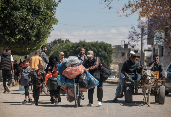 Población palestina desplazada en el sur de la Franja de Gaza el 6 de mayo de 2024.© MSF