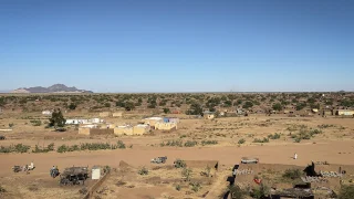 Vista general del paisaje alrededor de Tawila. Ubicada a unos 60 kilómetros de El Fasher. Darfur Norte, Sudán, diciembre de 2024.