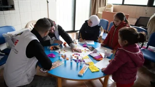 Equipos deMSF durante una sesión grupal de salud mental, en el sur de Líbano.