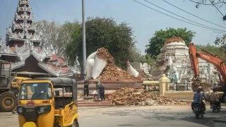 Vista de la destrucción causada por el terremoto en Mandalay, Myanmar, el 31 de marzo de 2025