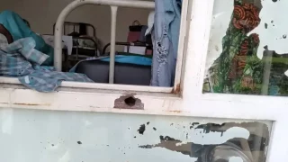 Vista del hospital de Kyeshero en Goma, luego del tiroteo. Repúbñica Democrática del Congo.