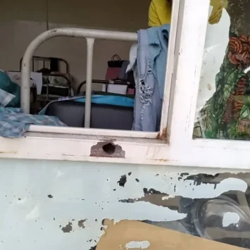 Vista del hospital de Kyeshero en Goma, luego del tiroteo. Repúbñica Democrática del Congo.