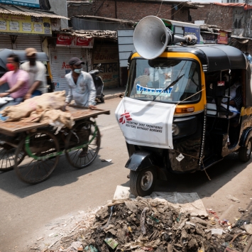 Covid-19 second wave in Mumbai, India.