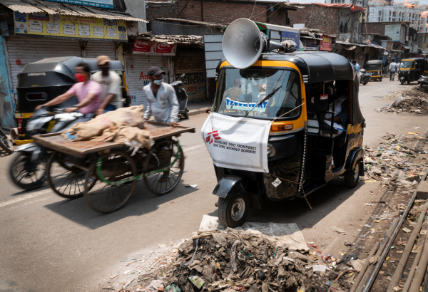 Covid-19 second wave in Mumbai, India.