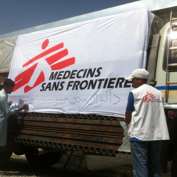 Trucks preparing to leave Kabul for Kunduz