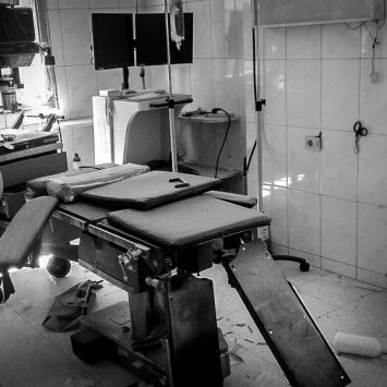 Damage in al Daqaq hospital
