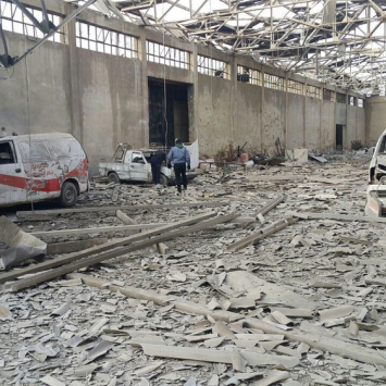 Destroyed Ambulances in East Ghouta, Syria