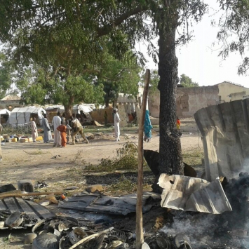Victims of bombing on a displaced camp in Rann, Nigeria