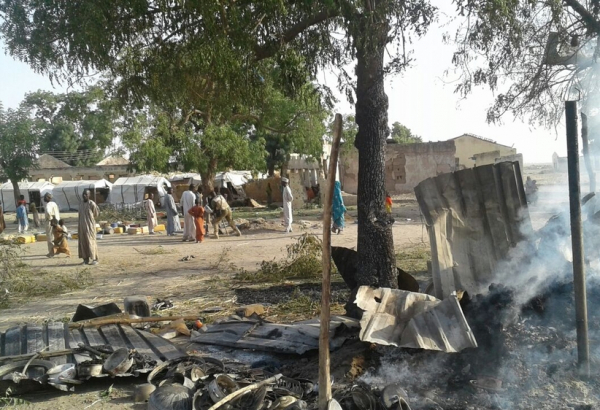 Victims of bombing on a displaced camp in Rann, Nigeria