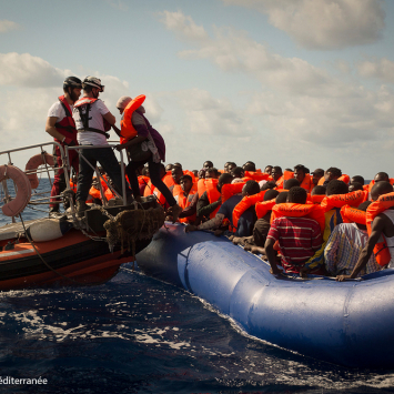First rescue seen from rhib 2