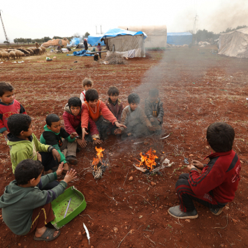 Idlib: Newly displaced persons.