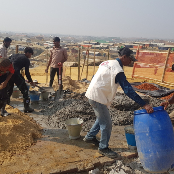 Construction site of the MSF hospital.