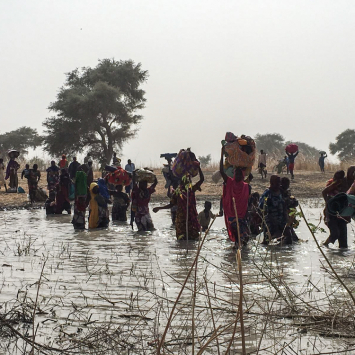 Bodo , Cameroon - People fleeing Rann