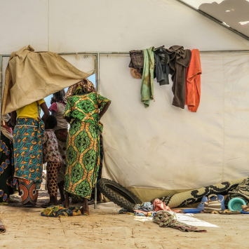 A curious family in Barsalogho IDP camp