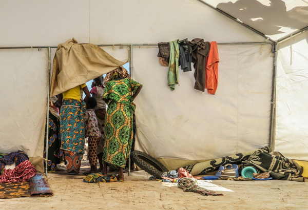 A curious family in Barsalogho IDP camp