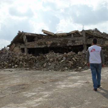 Collapsed building