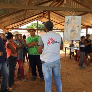 Bed net distribution in Sifontes, Bolivar State