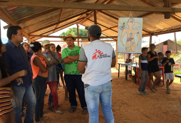 Bed net distribution in Sifontes, Bolivar State