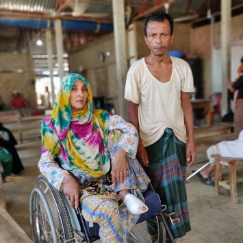World Refugee Day: Nunahar and her husband Abdul Zoleel at the Kutupalong field hospital