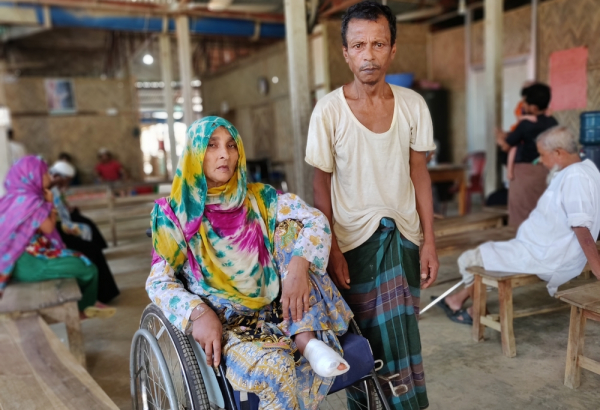 World Refugee Day: Nunahar and her husband Abdul Zoleel at the Kutupalong field hospital