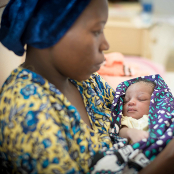 Mother with her new-born baby