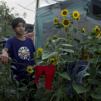 Yasin, 9 year-old boy in Moria