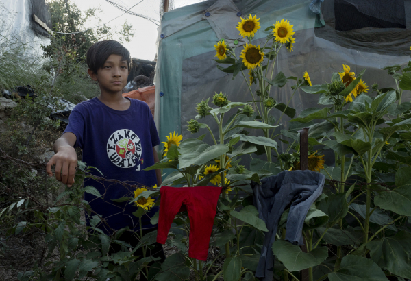 Yasin, 9 year-old boy in Moria