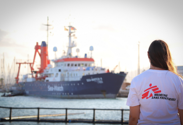 The Sea-Watch 4 in the port of Burriana