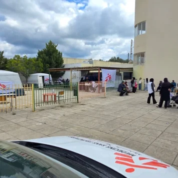 MSF desplegó una clínica móvil en Saida, al sur de Líbano. © MSF