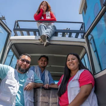 Equipo de atención inclusiva para pacientes LGBTQI+ en San Pedro Sula, Honduras.